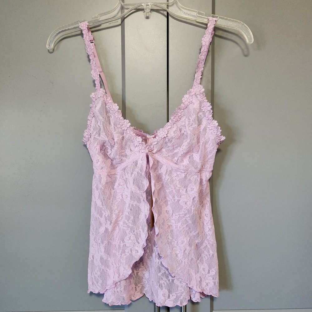 New M SKIMS x Sabrina Carpenter Stretch Lace Babydoll Top Camisole Baby Pink